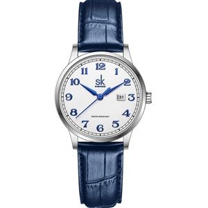 BUSINESS Classic Women Watch with Genuine Leather Stainless Steel Elegan…